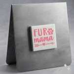 Fur Mama Magnet Pink On White