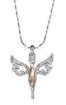 Amber Angel Necklace Embellished With Swarovski Crystals
