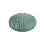 Matte Blue Round Glass Vase