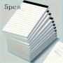 5PCS MINI Pocket Notepad Refills - 7.62X12.7 Cm Lined Memo Pads With 30 Sheets Each Uncoated Ideal For Daily Office Use