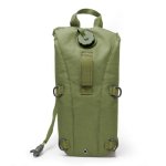 3L Hydration Backpack Waterproof Nylon Green tan