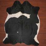 B Grade Cow Hide 1838 Black white L - Large Black white Panelled