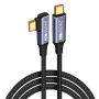 240W Usb-c Cable - Single Angled Gray
