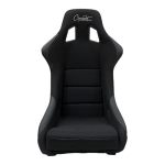 Jiabeir Universal Fixed Back Bucket Racing Seat For 5-POINT Harnesses Size L Black Seat Cover With Dual Lock Sliders Sim Racing