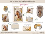 Cot Duvet Bedding Horse In A Field Of Yellow Peonies And Flowers