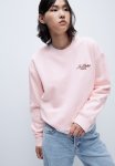 Printed Sweatshirt - Light Pink La Po Sie