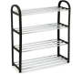 Metal Shoe Rack Silver 4 Shelves