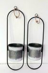 Four Corners Set Of 2 Metal Planters 190668
