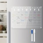 Clear Acrylic Magnetic Dry Erase Board Weekly Meal Menu Planner For Fridge