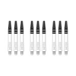 Red Dragon Nitrotech Short Shafts - Solid White - 3 Sets Per Pack 9 Shafts In Total & Red Dragon Checkout Card