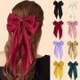 3pcs Fresh Sweet Basic Lovely Elegant Hair Bows Fairy Style Versatile Ribbon Bow Barrettes Women Girls Princess Style Casual Leisure Hair Accessories Gift Photo Props