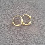 Keshia-gold - Gold Plated 925 Sterling Silver Gold Bali Hoops Small Size 12MM