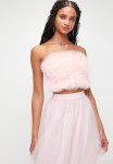 Co- Ord Tulle Ruffle Top - Chalk Scattered Bouquets