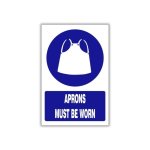 Aprons Must Be Worn Safety Sign MV009A