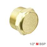 AirCraft Muffler Brass Flat 1 2' Male