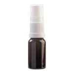 10ML Black Glass Aromatherapy Bottle With Serum Pump - White 18 410