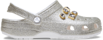 Classic Glitter Embellished Clog - Silver M9W11