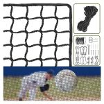 Baseball Net Netting Batting Cage Net Backstop Net - Heavy Duty Nylon Sports Netting With 33FT Rope & Steel Hanging Kit Multiple