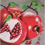 Printed Blanket Pomegranate Lrg