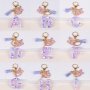 Purple 26 Letter Sequin Keychain Butterfly Tassel Pendant Keyring Bag Backpack Charm Car Hanging Pendant Earbud Case Cover Accessories Women Daily Use Gift
