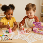 Kids Creative Blow Pen Airbrush Kit