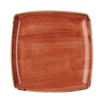 Churchill Spiced Orange Deep Square Plate 26.8CM Set Of 6