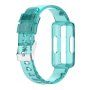 For Fitbit Ace 2 Transparent Silicone Integrated Watch Strap Transparent Blue