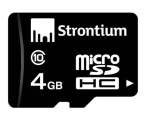 Strontium SR4GRFC10A 4GB Micro Sd Card With Adaptor