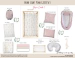 Cot Duvet Bedding Boho Light Pink Geese Set