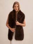 Phoebe Faux Fur Scarf - 0 Chocolate