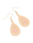 Goldair Gold Textured Pear Drop Earrings