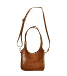 Genuine Leather Cross Body Bag - Tan Free