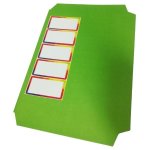 Source Direct - A4 Pre-cut 5 Book Covers With 5 Labels - Pack Of 3 Green