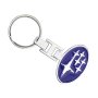 Subaru Metal Swatch Keyring Blue