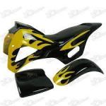 MINI Dirt Bike Fairing Kit - Yellow Black