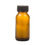 50ML Amber Glass Generic Bottle With Screw Cap - Black 28 410