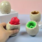 1PC Novelty Toys Creative Dinosaur Egg Squeeze Toys Dinosaur Cups Birthday Gifts Holiday Gifts Random Color Christmas Halloween
