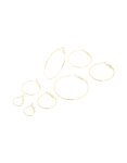 Goldair Gold Plated Fine Thin Hoop Earrings 4 Pack