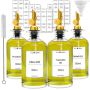 4 Pack Glass Olive Oil & Vinegar Dispenser Coffee Syrup Bottle Set -350ML