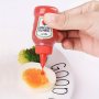 4pcs Mini Portable Sauce Bottles For Salad & Ketchup - Durable Pp Plastic Perfect For Outdoor Picnics & Camping