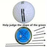 Golf Ball Marker Golf Green Slope Tester Golf Putting Aid & Green Reader Golf Accessories