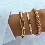 3PCS/SET Vintage Golden Color Snake Bone Chain Multilayer Bracelet Creative Retro Chain Bracelet Female Jewelry