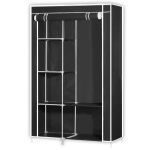 Zs - Wardrobe Storage Rack Double - Grey