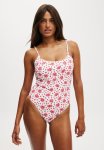 Cotton On Thin Strap Low Scoop One Piece Cheeky - Ria Rose