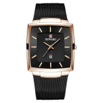 Men's Cube Black And Rose Gold Leisure Watch