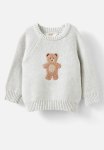Cotton On Organic Raglan Knit Sweater - Cloud Marle bear