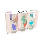 3 Piece 360ML Freehand Pattern Hi Ball Glass