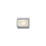 Composable Classic Link White Heart With Flower