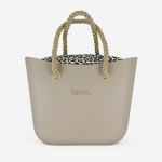 Original Handbag - Stone Beige Rope Patterned