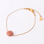 Goldair Gold Rose Gem Chain Bracelet - Rose Quartz